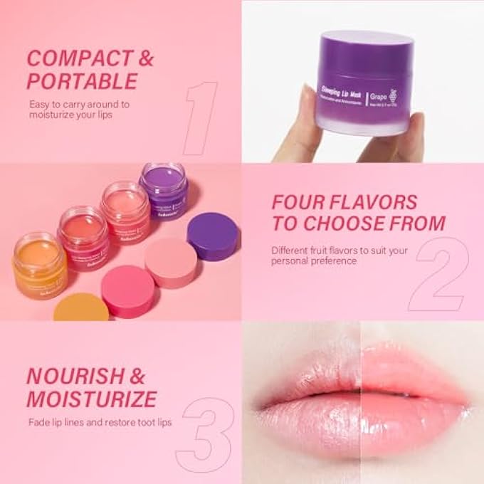 Fovcos SLEEPING LIP MASK, NOURISH & HYDRATE LIP MASK, LIP BALM, LIP OIL, LIP SKIN CARE, HYDRATING, MOISTURIZING LIP LINES NIGHT SLEEP ANTI-CHAPPED LIP CREAM - Image 2